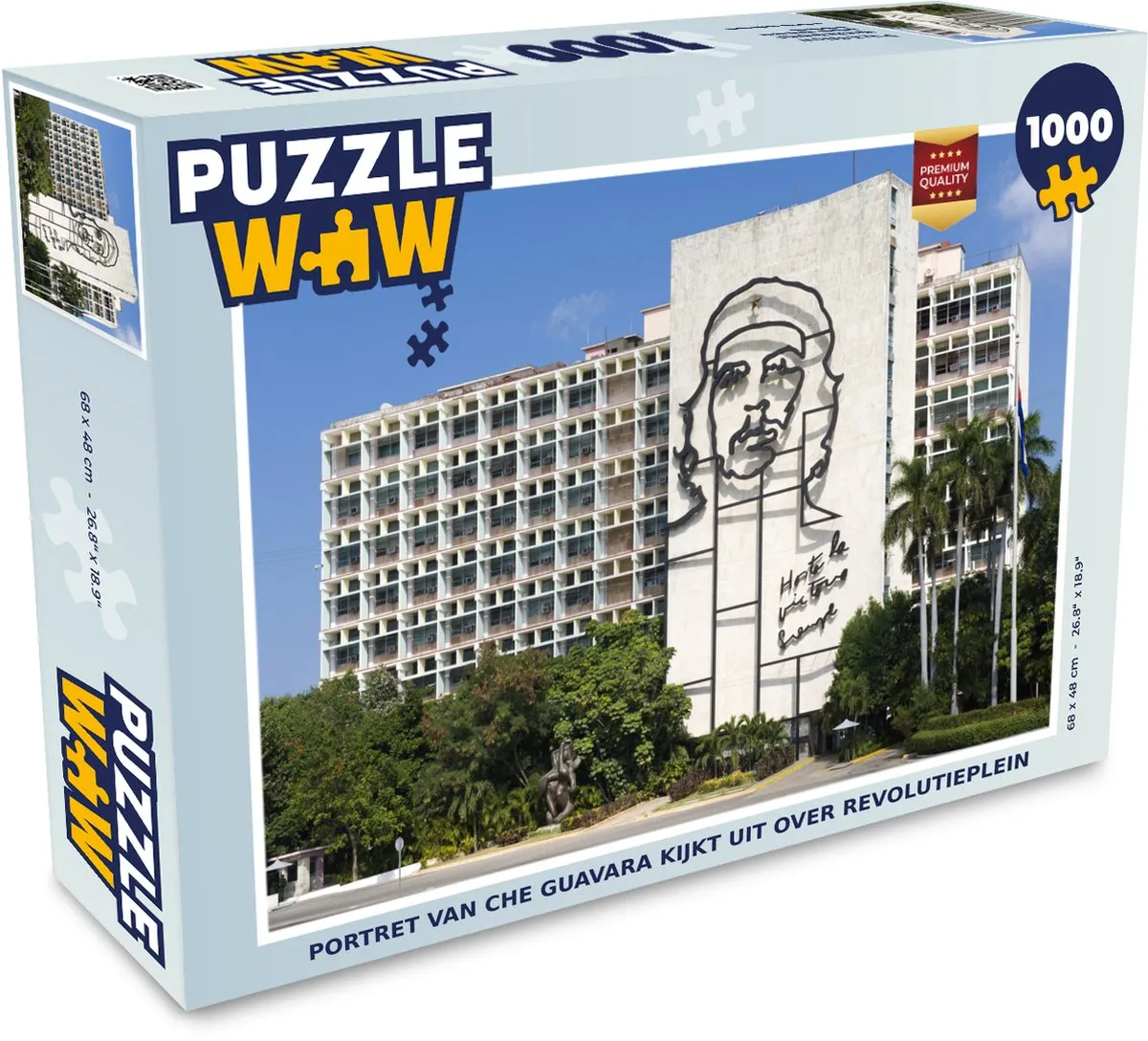 PuzzleWow Portret van Che Guevara Legpuzzel 1000 Stuks - Multicolor