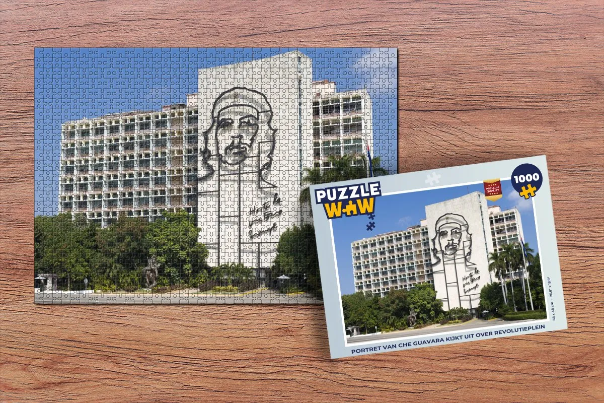 PuzzleWow Portret van Che Guevara Legpuzzel 1000 Stuks - Multicolor