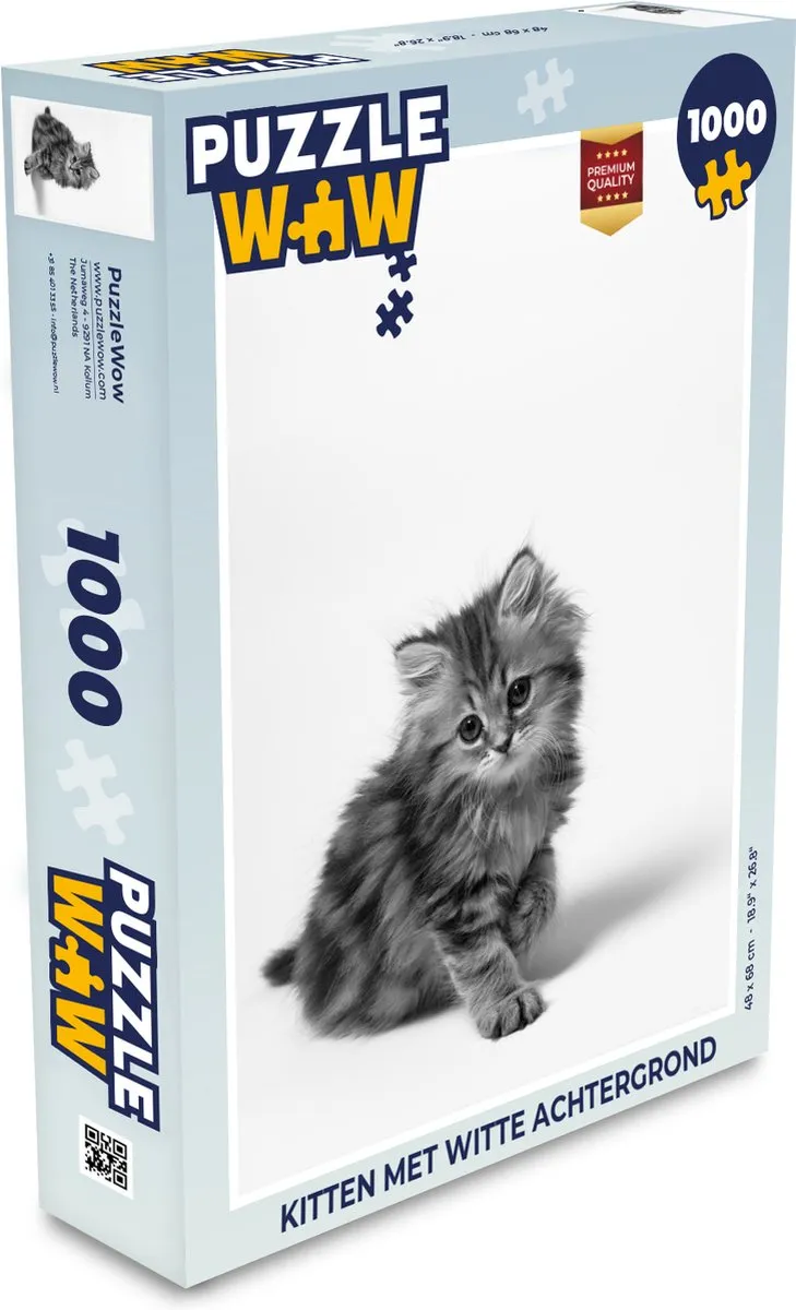 PuzzleWow Legpuzzel Kitten 1000 Stuks