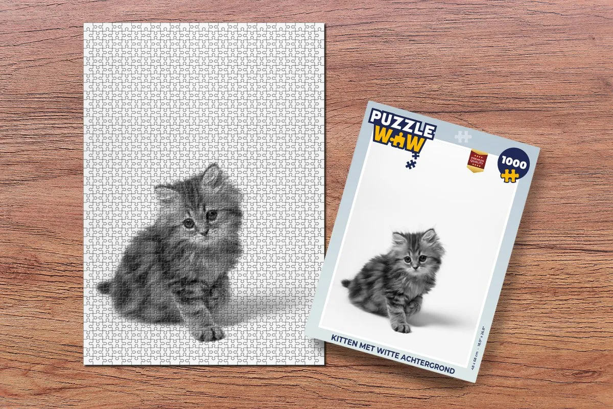 PuzzleWow Legpuzzel Kitten 1000 Stuks - Multicolor