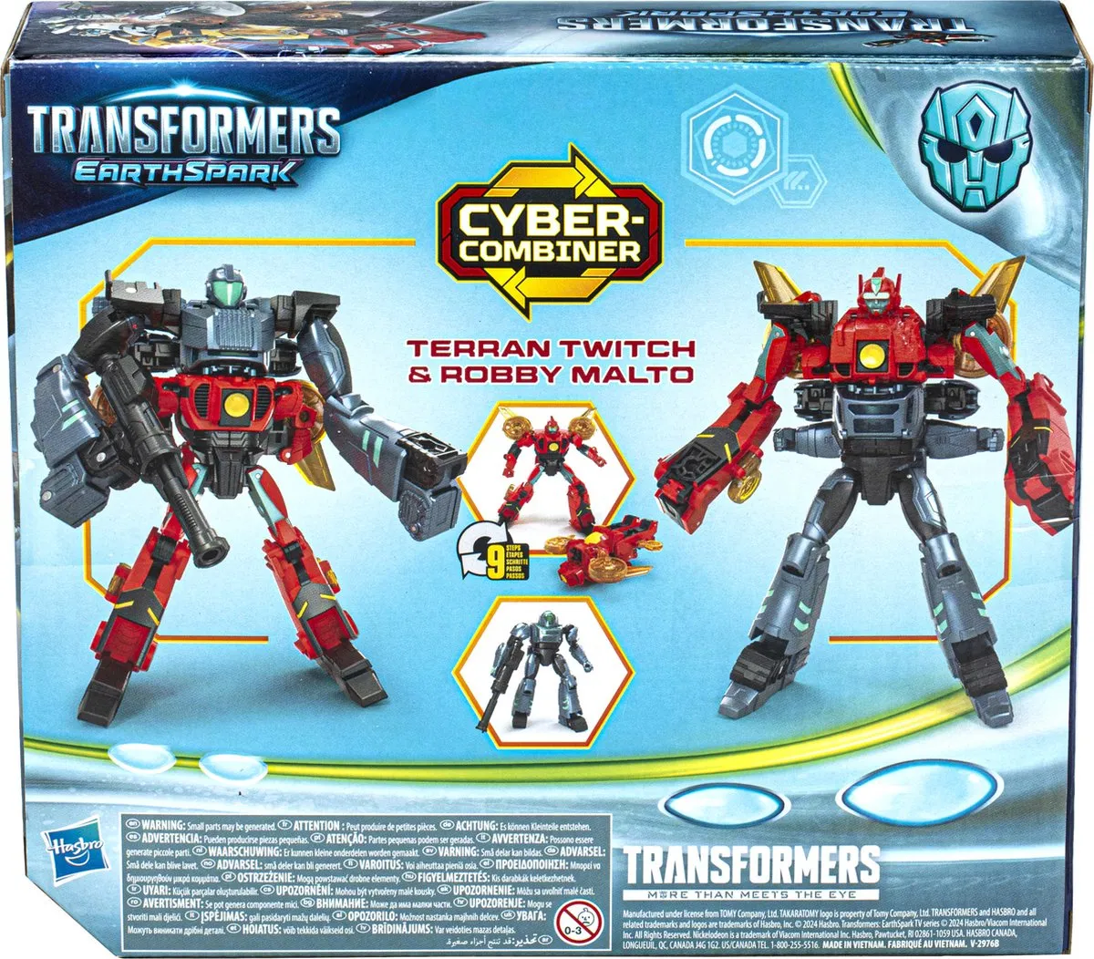 Transformers Earthspark Cyber Combiner Terran Twitch & Robby Malto - Actiefiguur