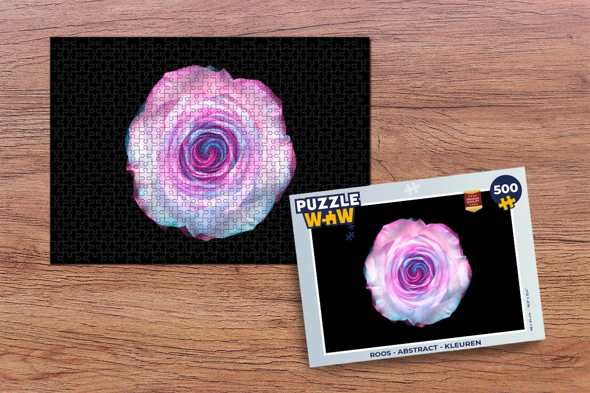 PuzzleWow Abstract Legpuzzel 500 Stuks - Multicolor