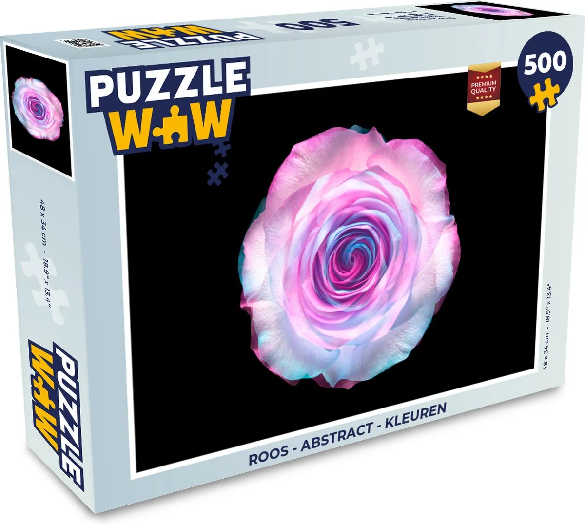 PuzzleWow Abstract Legpuzzel 500 Stuks - Multicolor