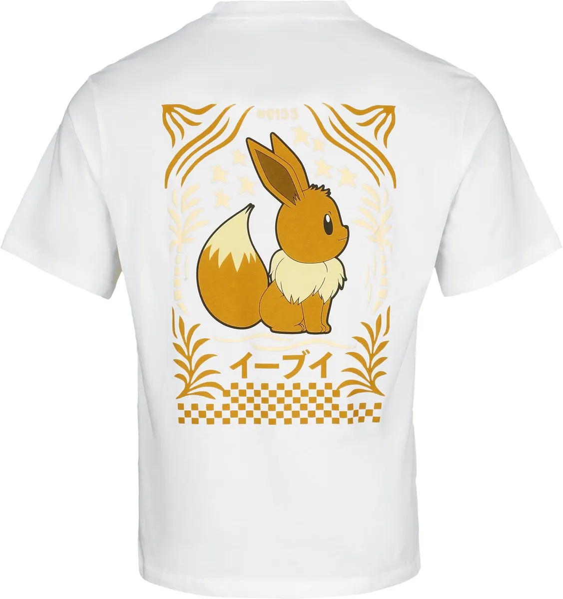Pokémon Evoli Heren T-shirt - XL - Wit