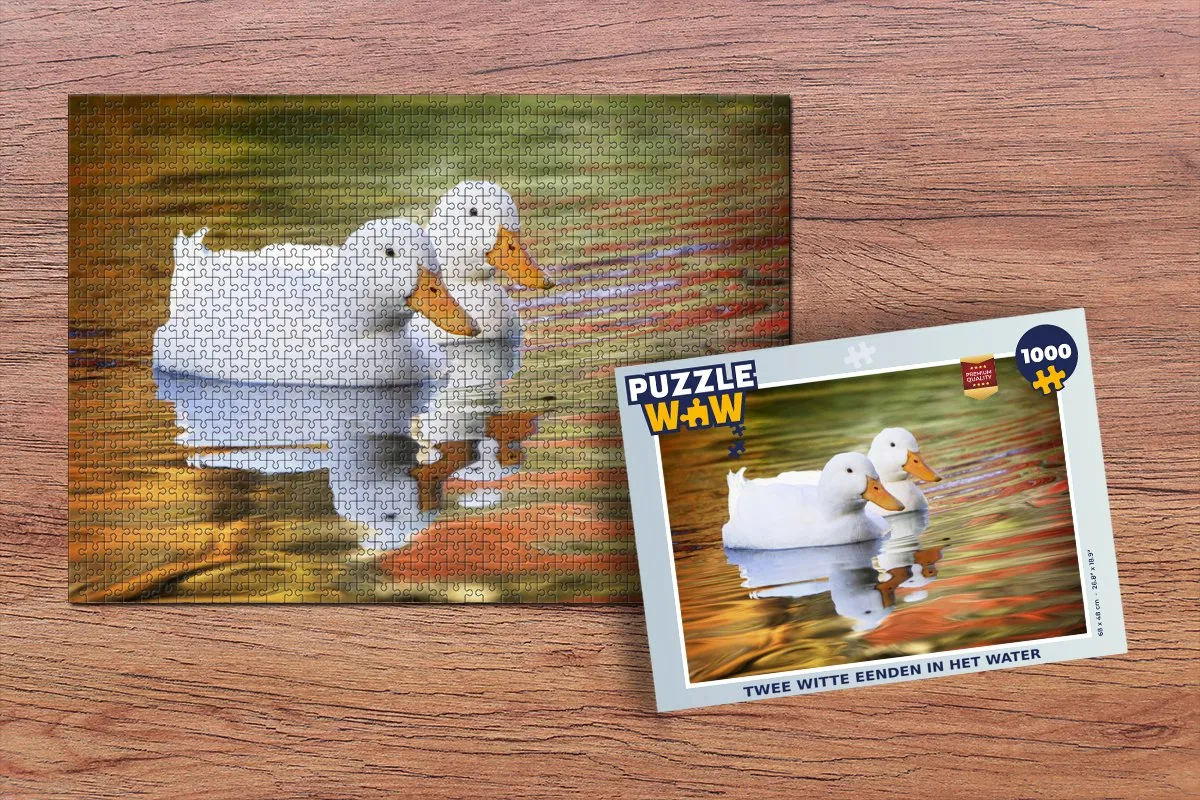 PuzzleWow Eenden Water Reflectie Legpuzzel 1000 Stuks - Multicolor