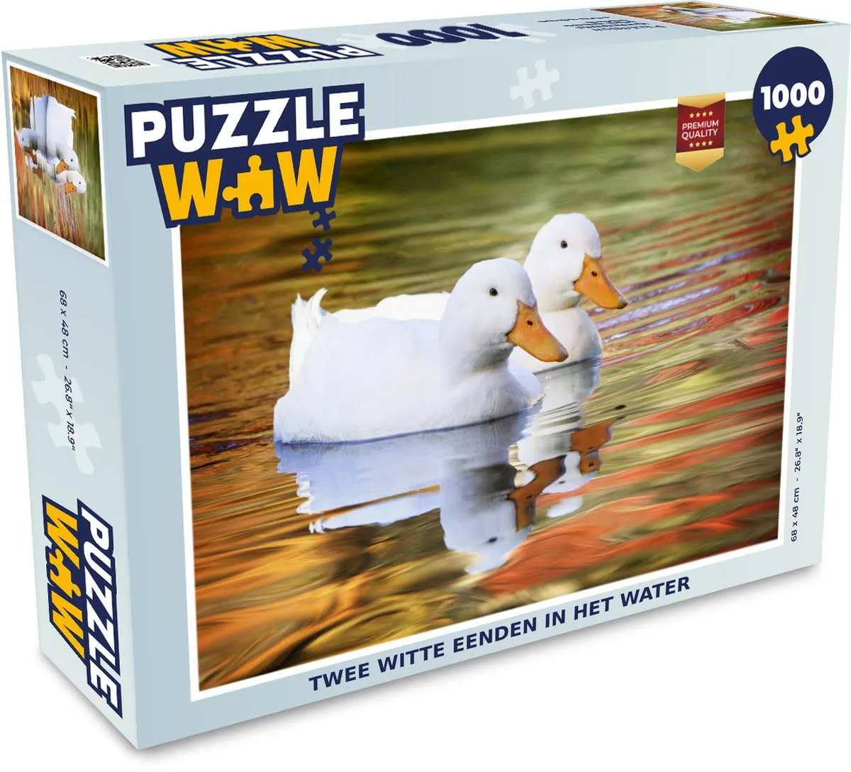PuzzleWow Eenden Water Reflectie Legpuzzel 1000 Stuks - Multicolor