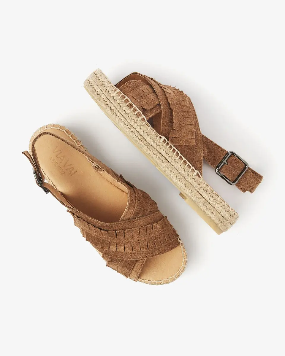 VIA VAI Mondi Noel Espadrilles Dames Cognac - Maat 38 - afbeelding 4 van 6