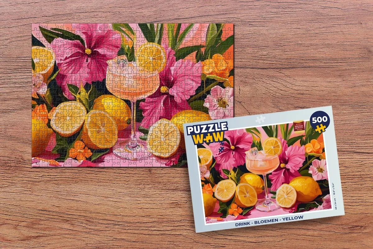 PuzzleWow Bloemen Legpuzzel 500 Stuks - Yellow