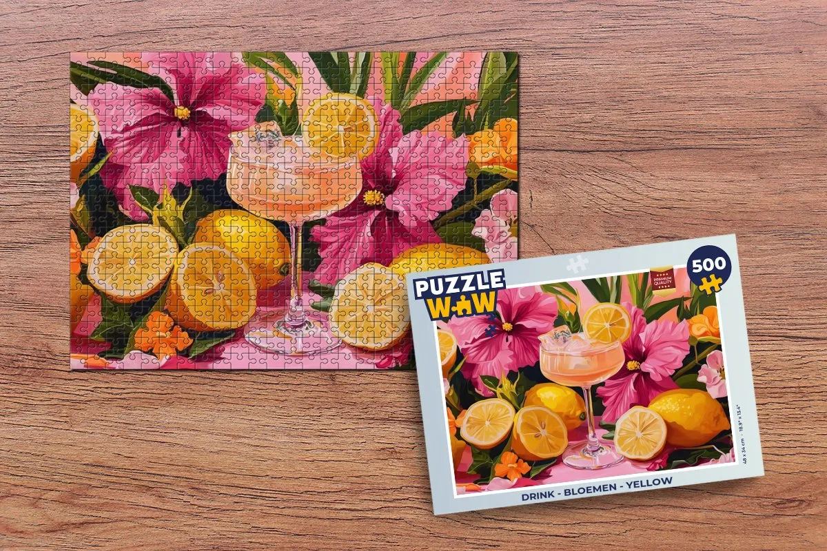 PuzzleWow Bloemen Legpuzzel 500 Stuks - Yellow