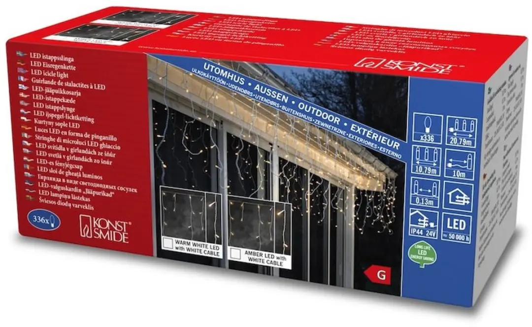 Konstsmide Lichtgordijn - 336 LEDs - Extra warm wit - afbeelding 3 van 6