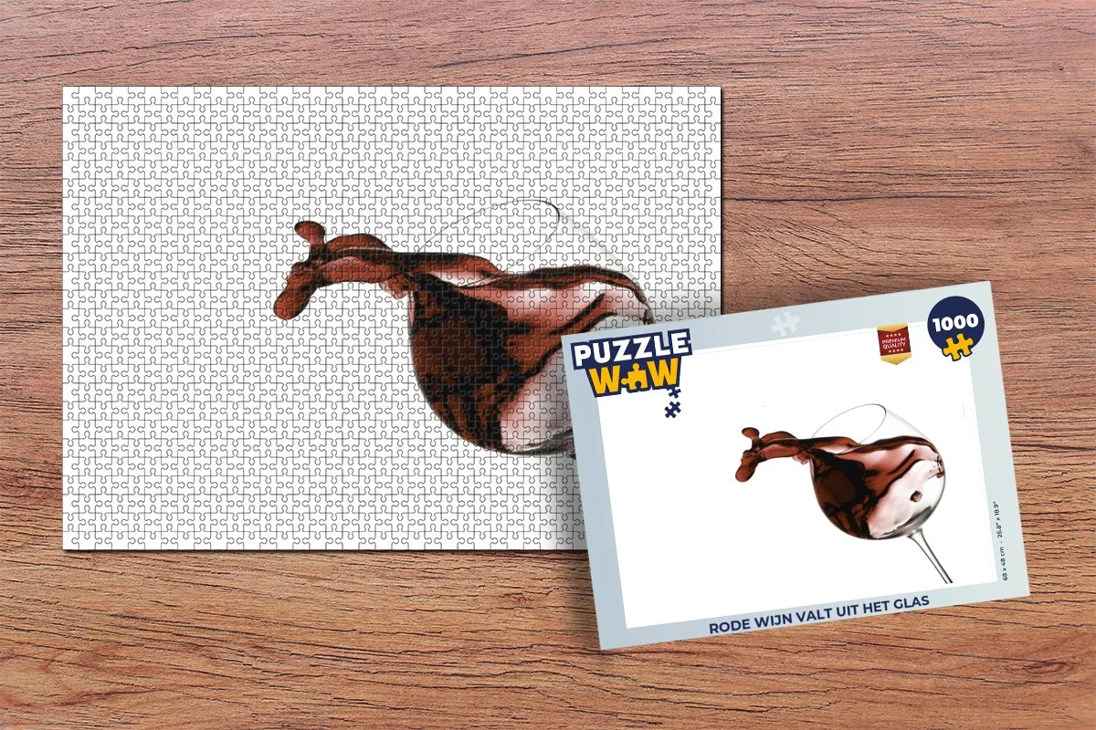 PuzzleWow Legpuzzel Rode Wijn 1000 Stuks - Multicolor