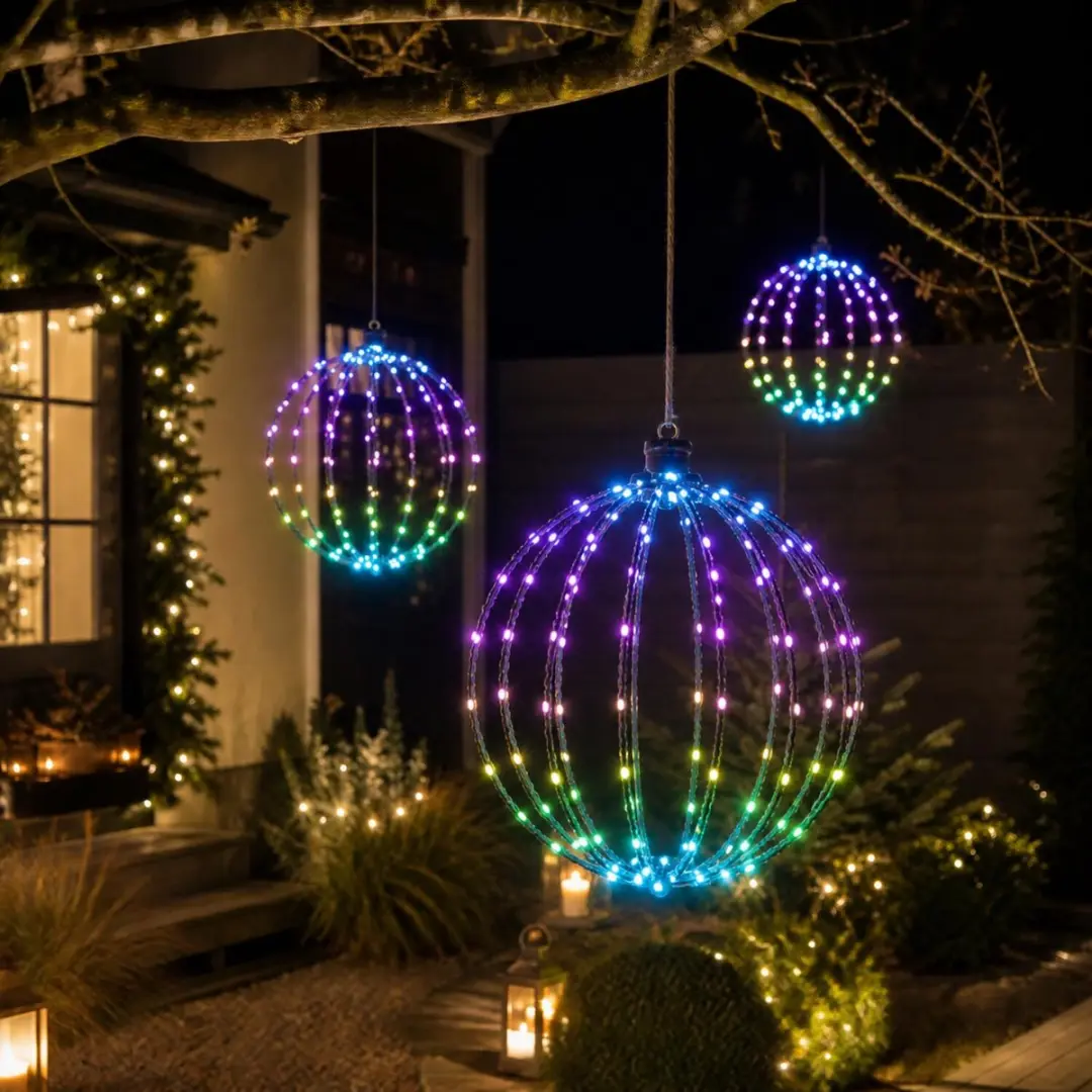 Anna's Collection Lichtbol 40cm - 144 LED RGB - afbeelding 4 van 5