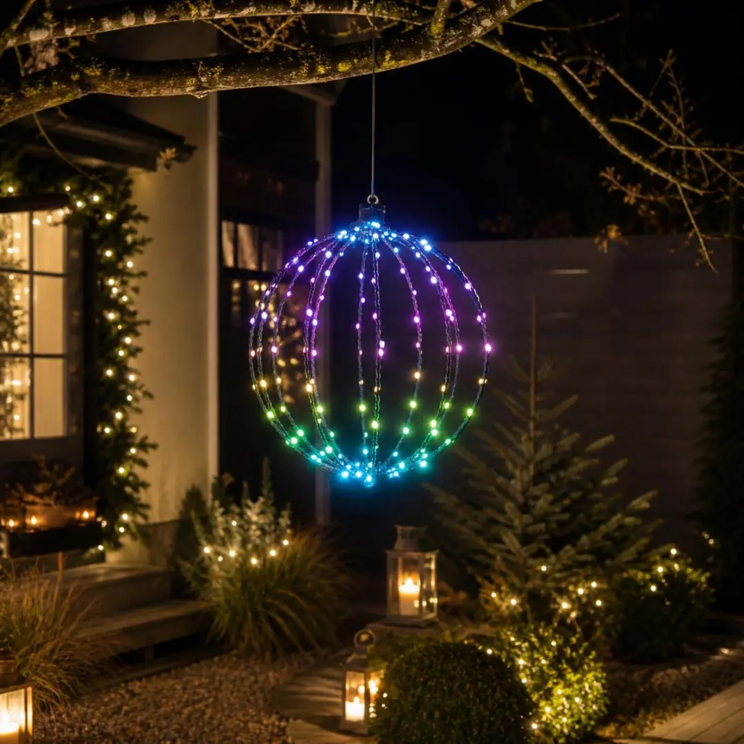 Anna's Collection Lichtbol 40cm - 144 LED RGB - afbeelding 2 van 5