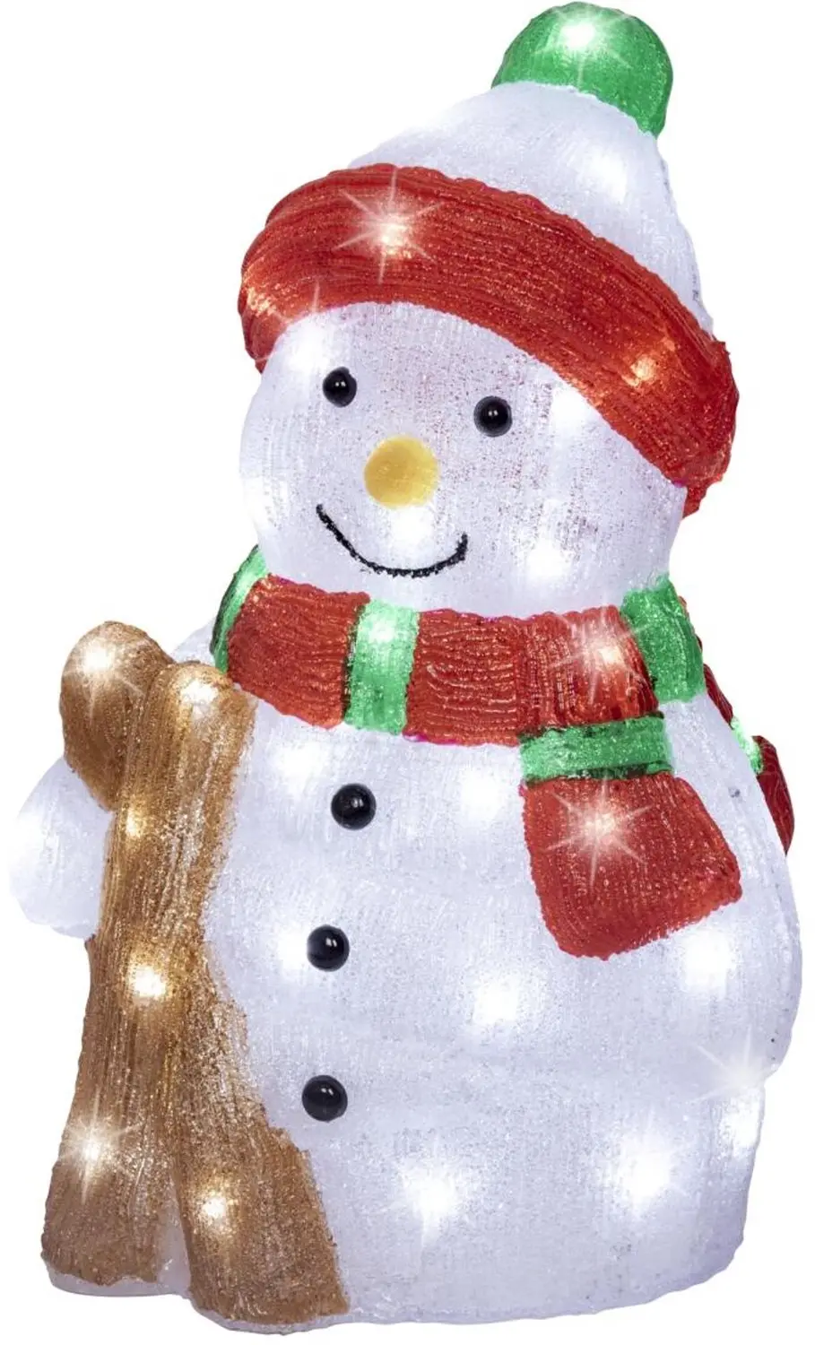 Lumineo Sneeuwpop Kerstverlichting 50 LED - 20x25x38cm - afbeelding 5 van 6