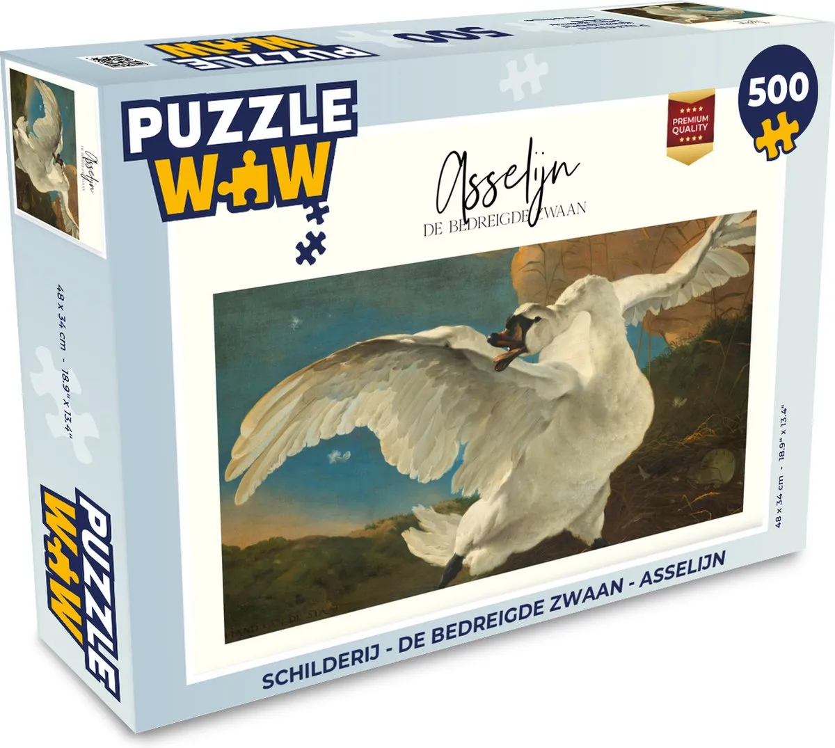 PuzzleWow De bedreigde zwaan Legpuzzel 500 Stuks