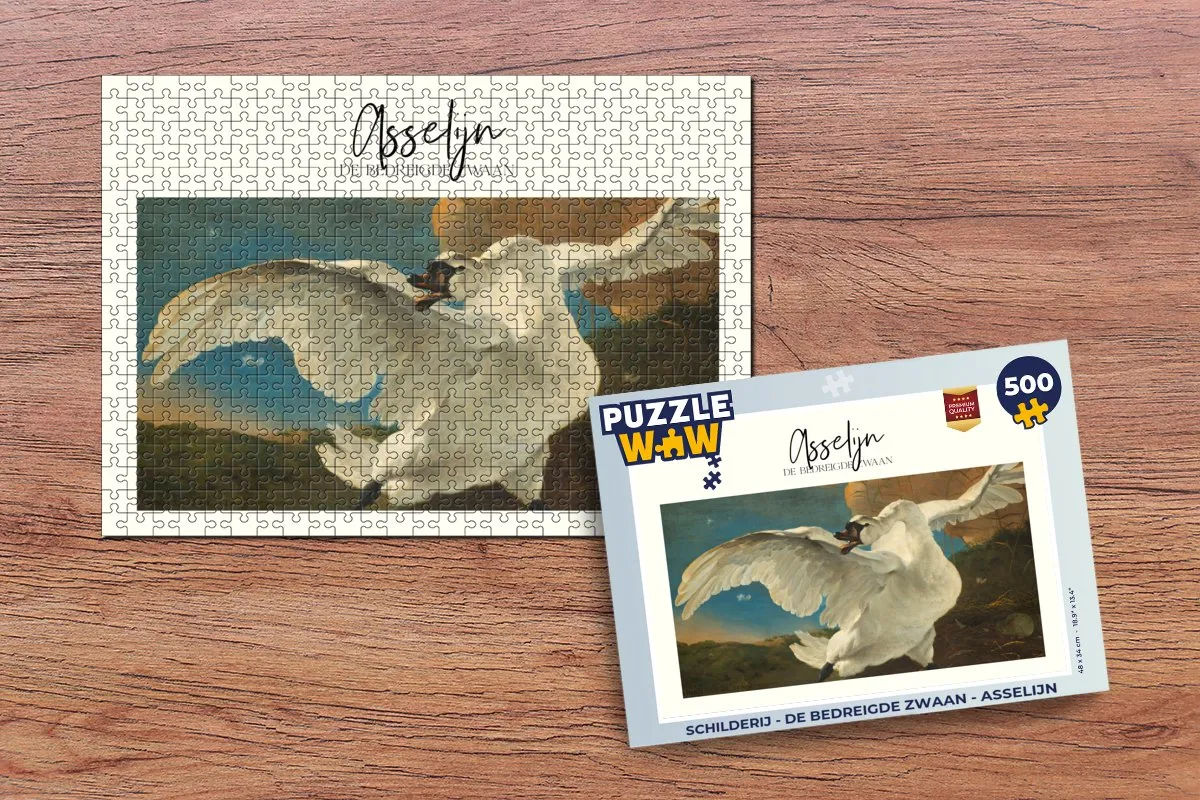 PuzzleWow De bedreigde zwaan Legpuzzel 500 Stuks - Multicolor