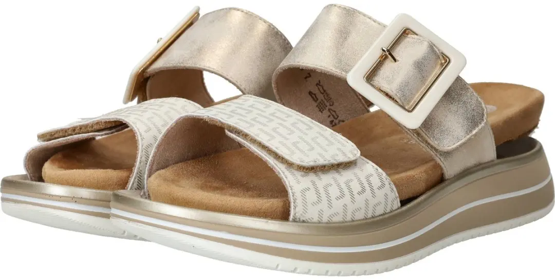 Remonte D1J61-90 Slippers - Beige/Goud - 37 - afbeelding 5 van 6