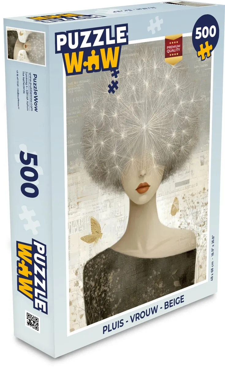 PuzzleWow Pluis Vrouw Puzzel 500 Stuks