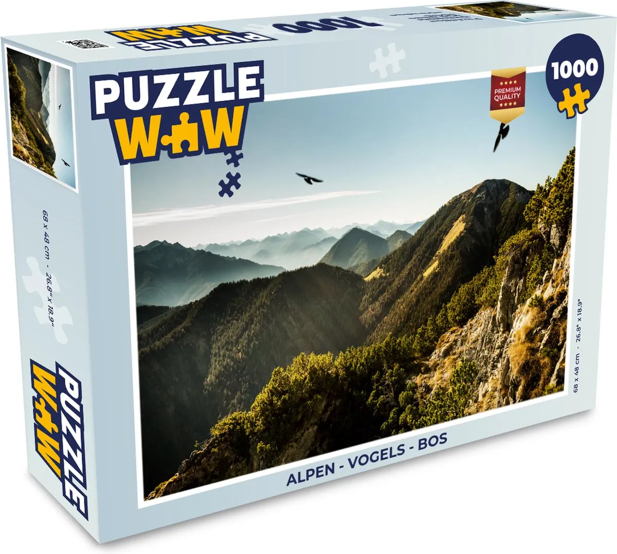 PuzzleWow Alpen Vogels Bos Legpuzzel 1000 Stuks