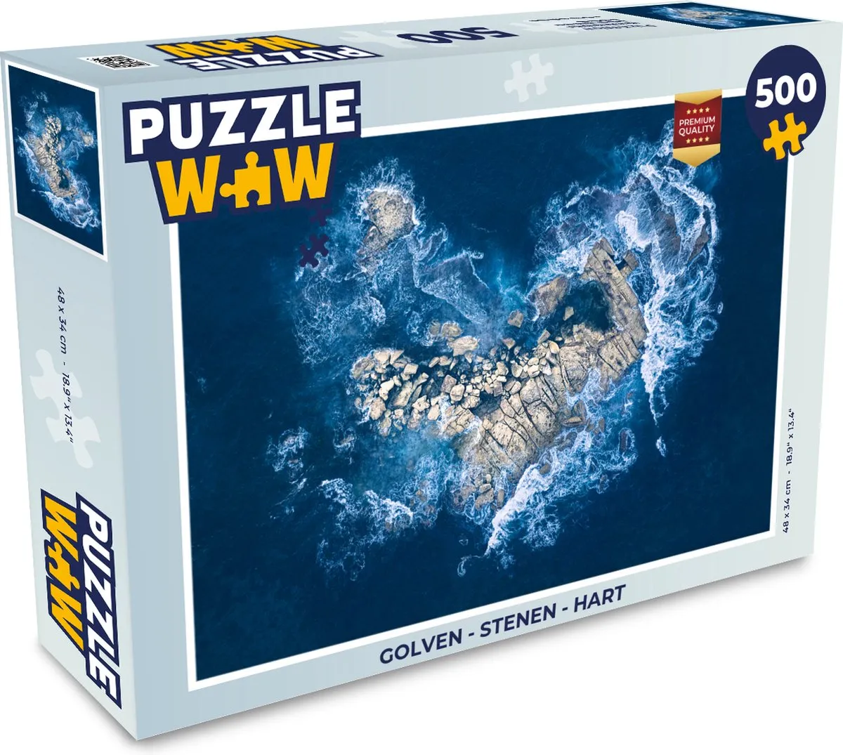 PuzzleWow Golven Hart Legpuzzel 500 Stuks