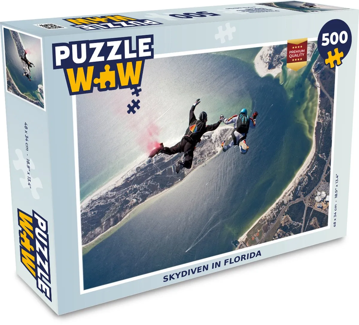 PuzzleWow Legpuzzel Skydiven in Florida 500 Stuks