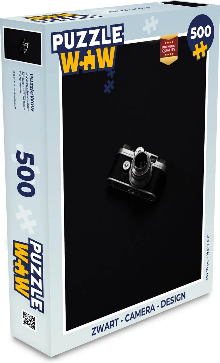 PuzzleWow Camera Design Legpuzzel 500 Stuks - Multicolor