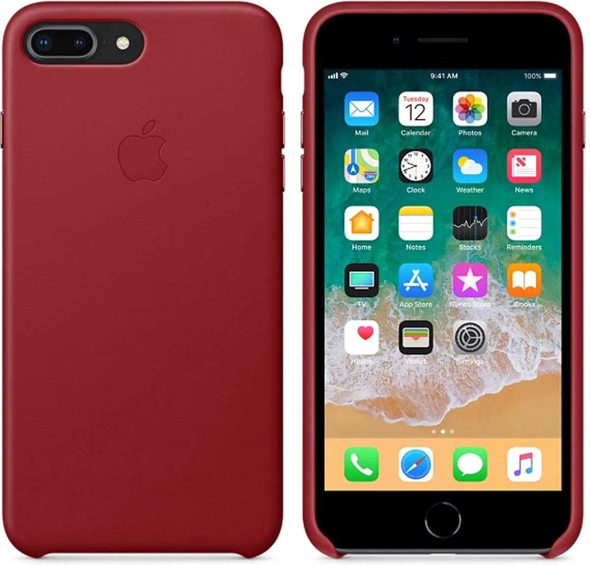 Apple iPhone 7/8 Plus Leren Hoesje MQHN2ZM/A - Rood - afbeelding 6 van 6