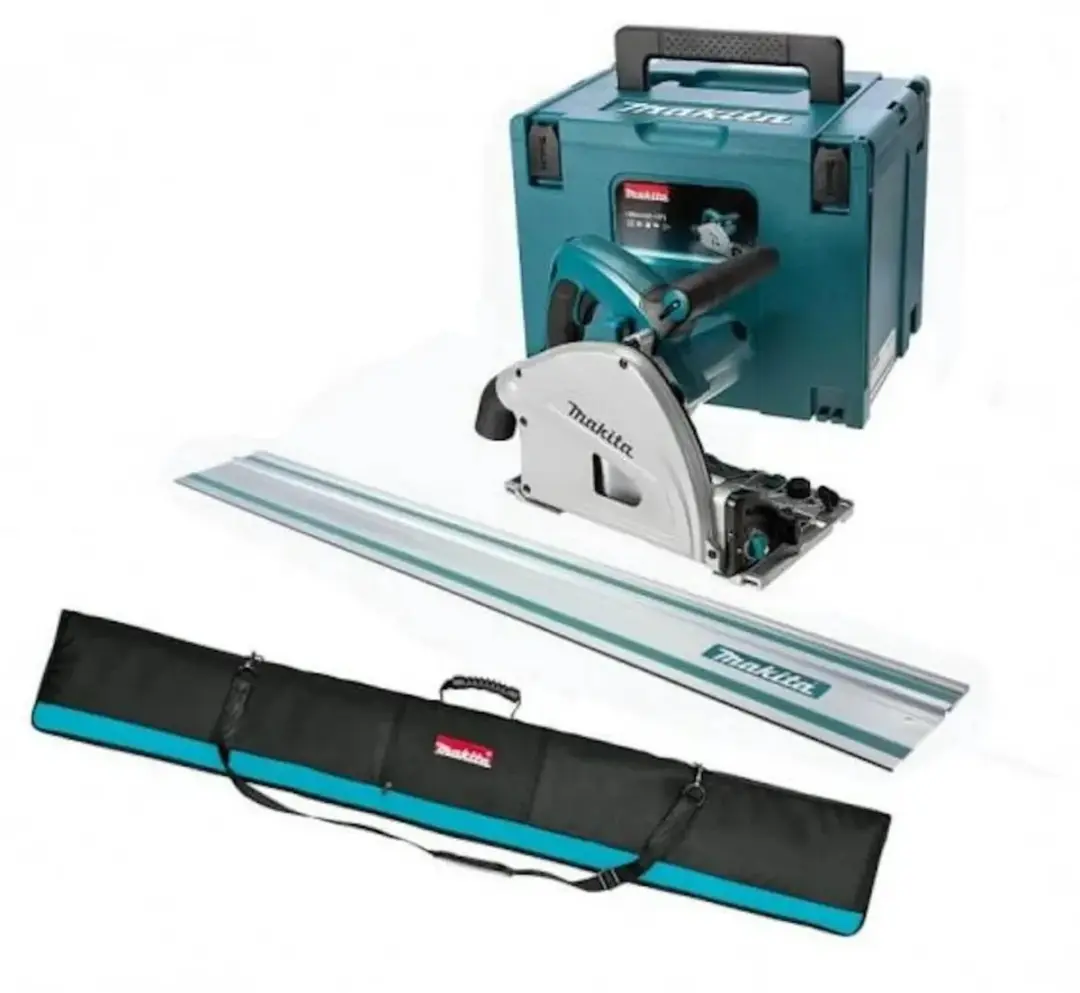 Makita SP6000 invalzaag met geleiderail Inclusief foudraal