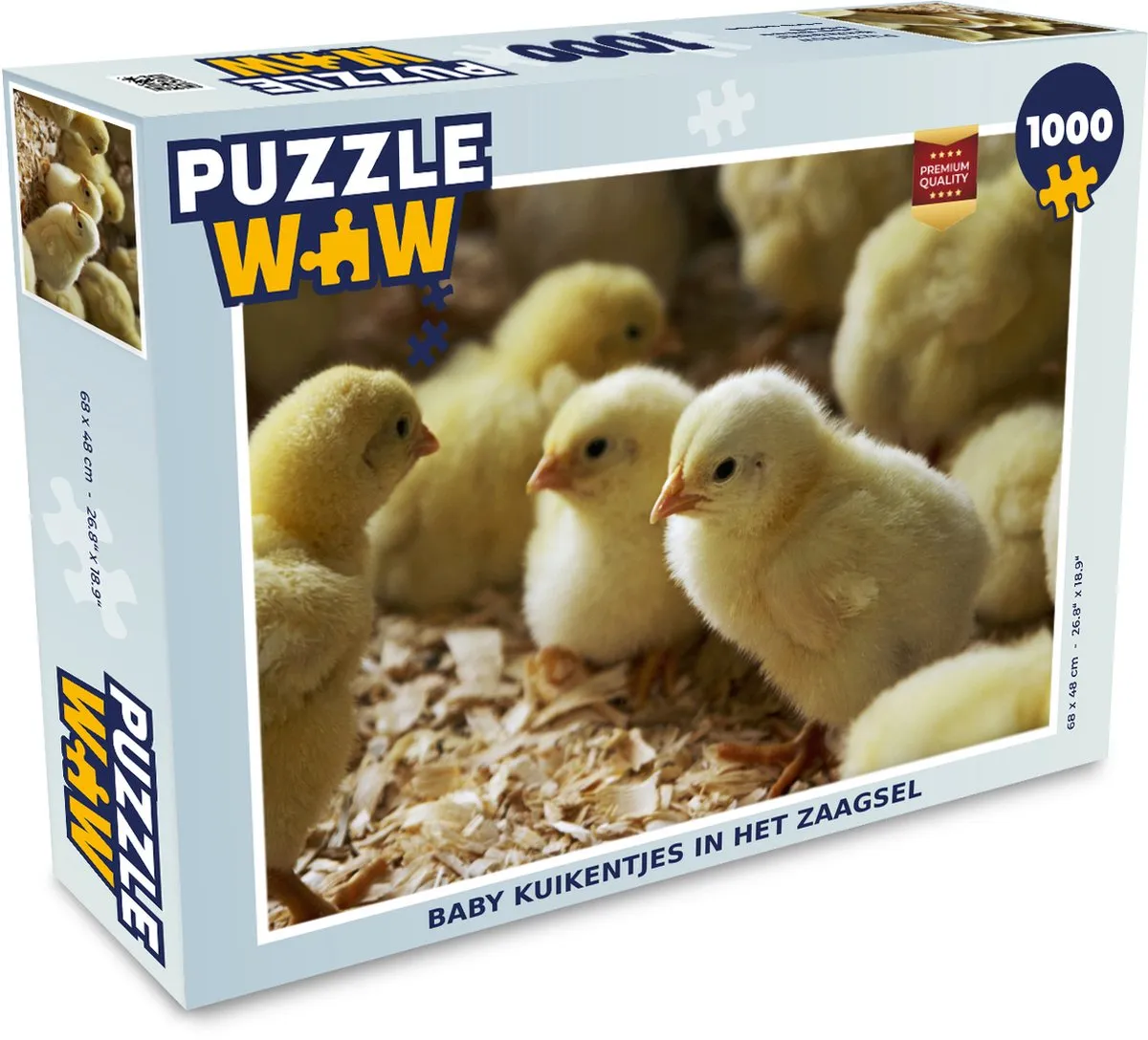 PuzzleWow Legpuzzel Baby kuikentjes 1000 Stuks