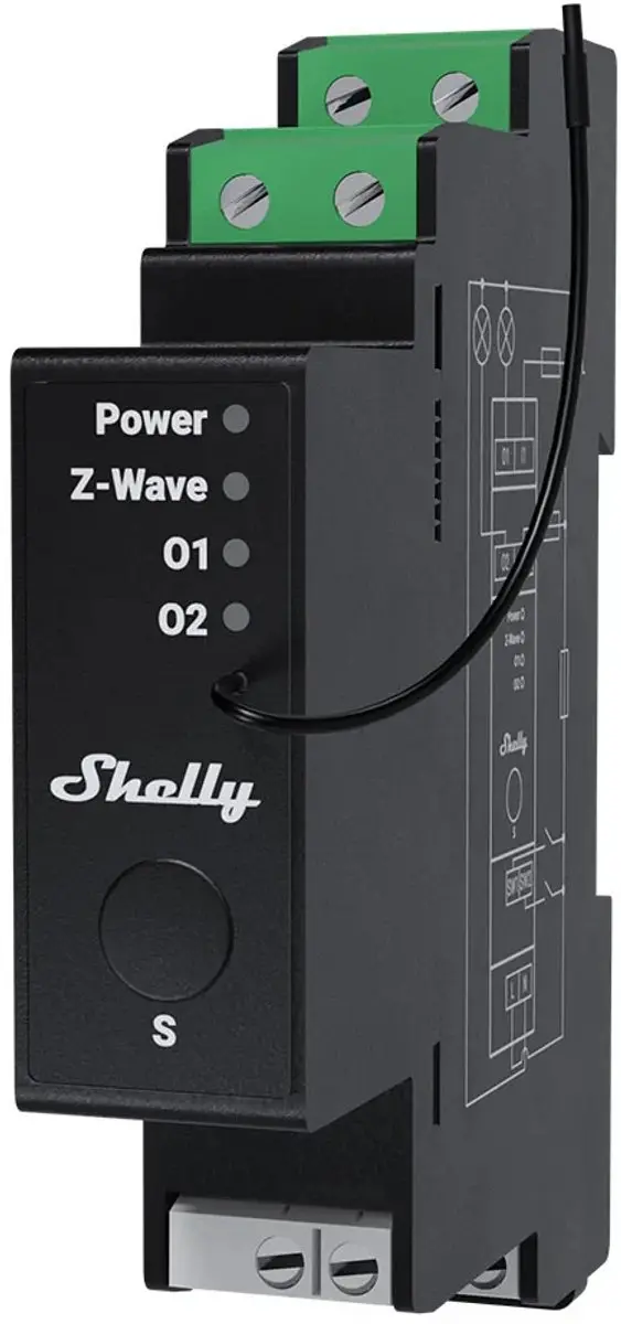 Shelly Wave Pro 2PM LR Schakelactor
