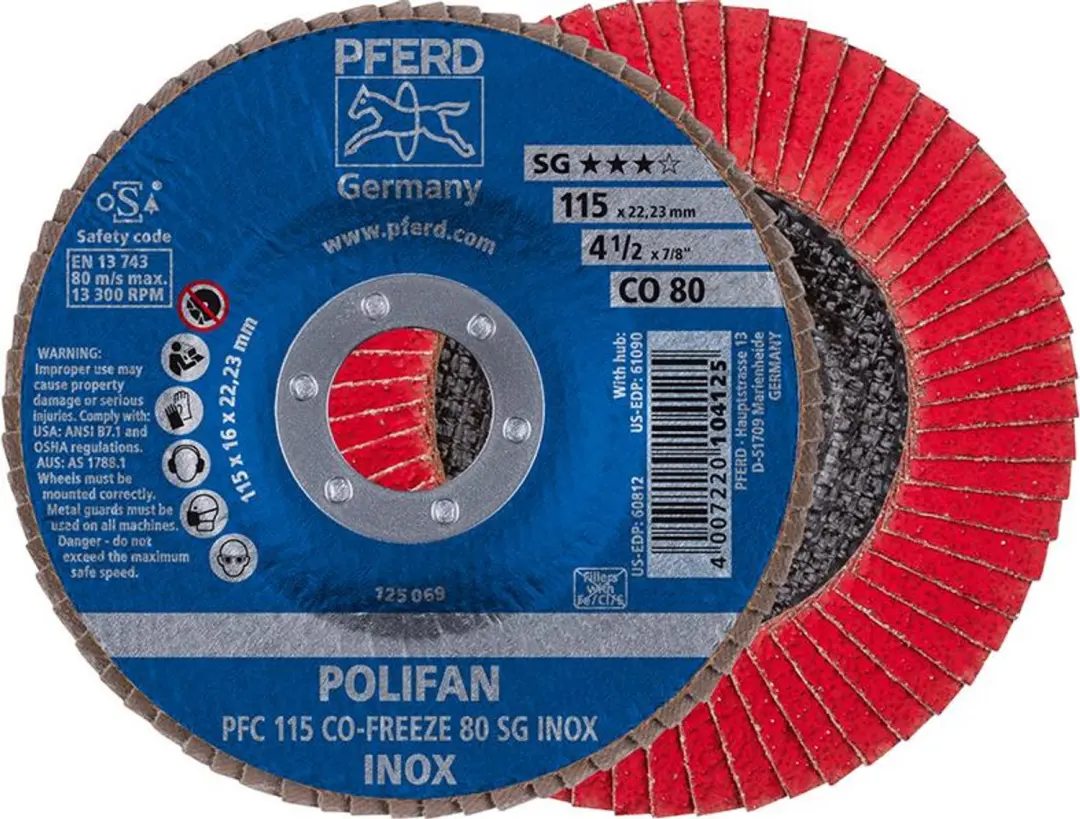 Pferd COFREEZE Lamellenschijf 115mm K80