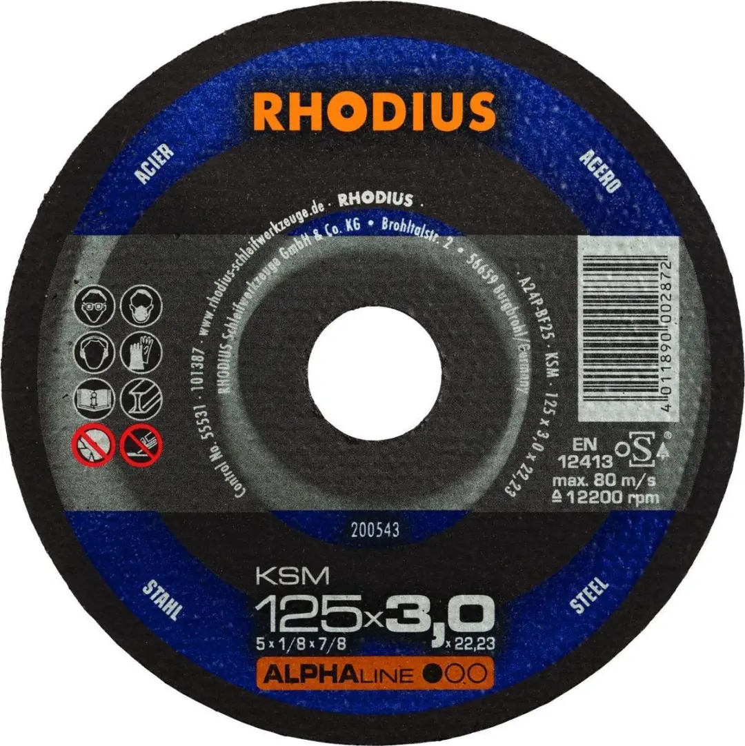Rhodius 200543 KSM Doorslijpschijf 125x3mm