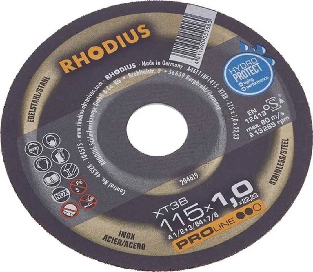 Rhodius XT38 Snijschijf 125mm Metaal - 1mm - afbeelding 3 van 3