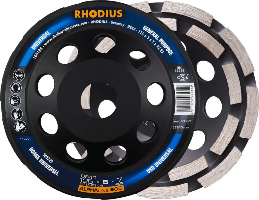 Rhodius DS40 Diamantbekerschijf ALPHAline 125mm
