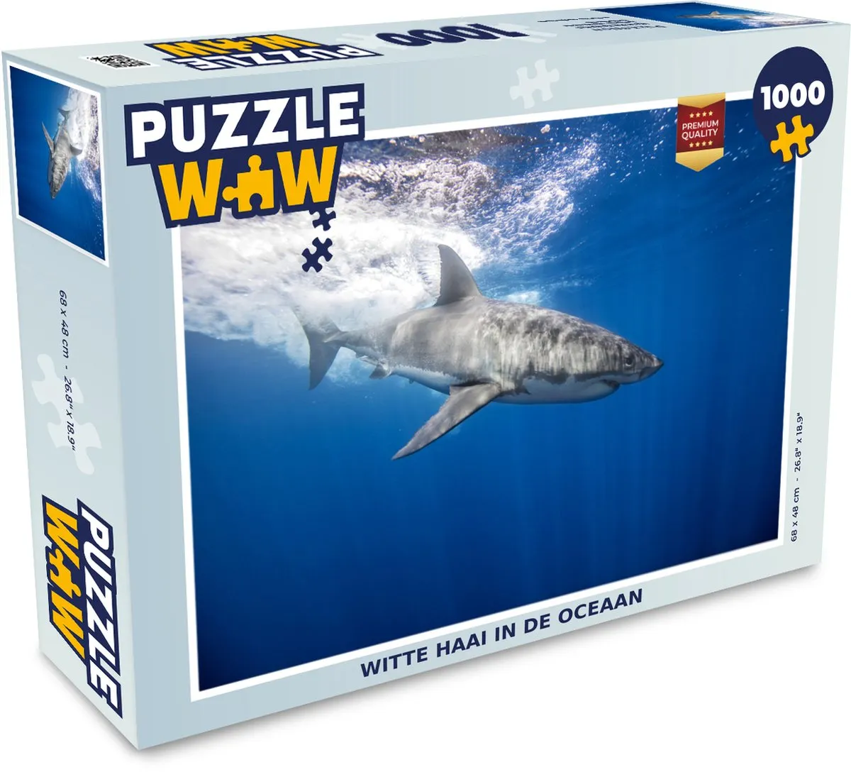 PuzzleWow Haai Legpuzzel 1000 Stuks - Multicolor