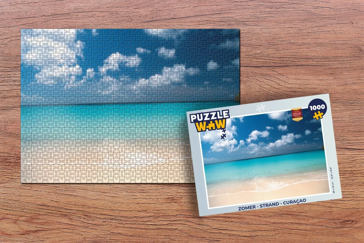 PuzzleWow Legpuzzel Strand Curaçao 1000 Stuks - Multicolor