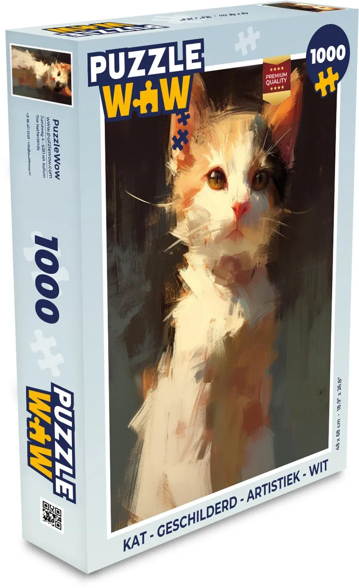 PuzzleWow Kat Legpuzzel 1000 Stuks