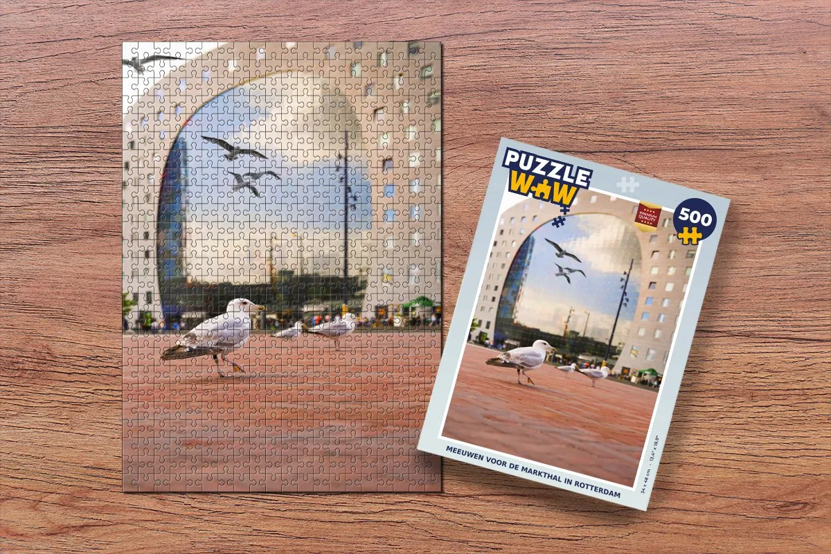 PuzzleWow Rotterdam Vogel Legpuzzel 500 Stuks - Multicolor