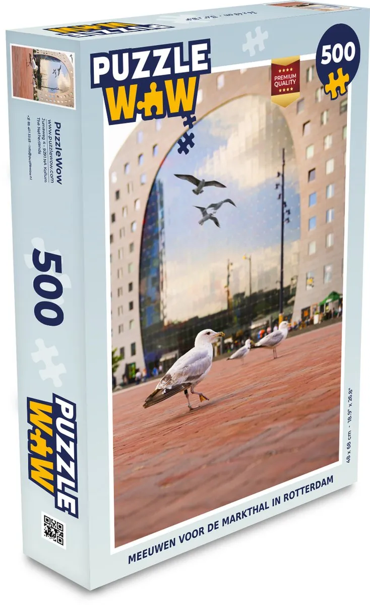 PuzzleWow Rotterdam Vogel Legpuzzel 500 Stuks