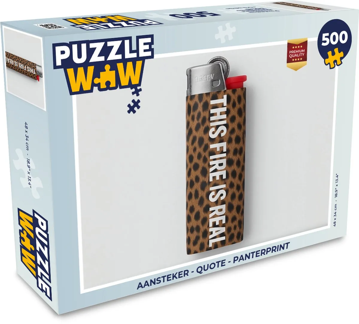 PuzzleWow Quote Panterprint Legpuzzel 500 Stuks