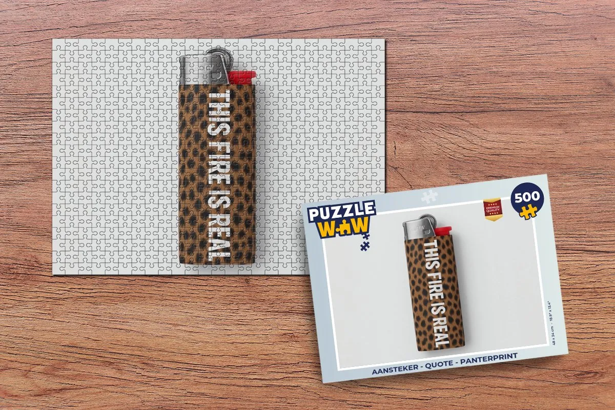 PuzzleWow Quote Panterprint Legpuzzel 500 Stuks - MPN 8721373927702