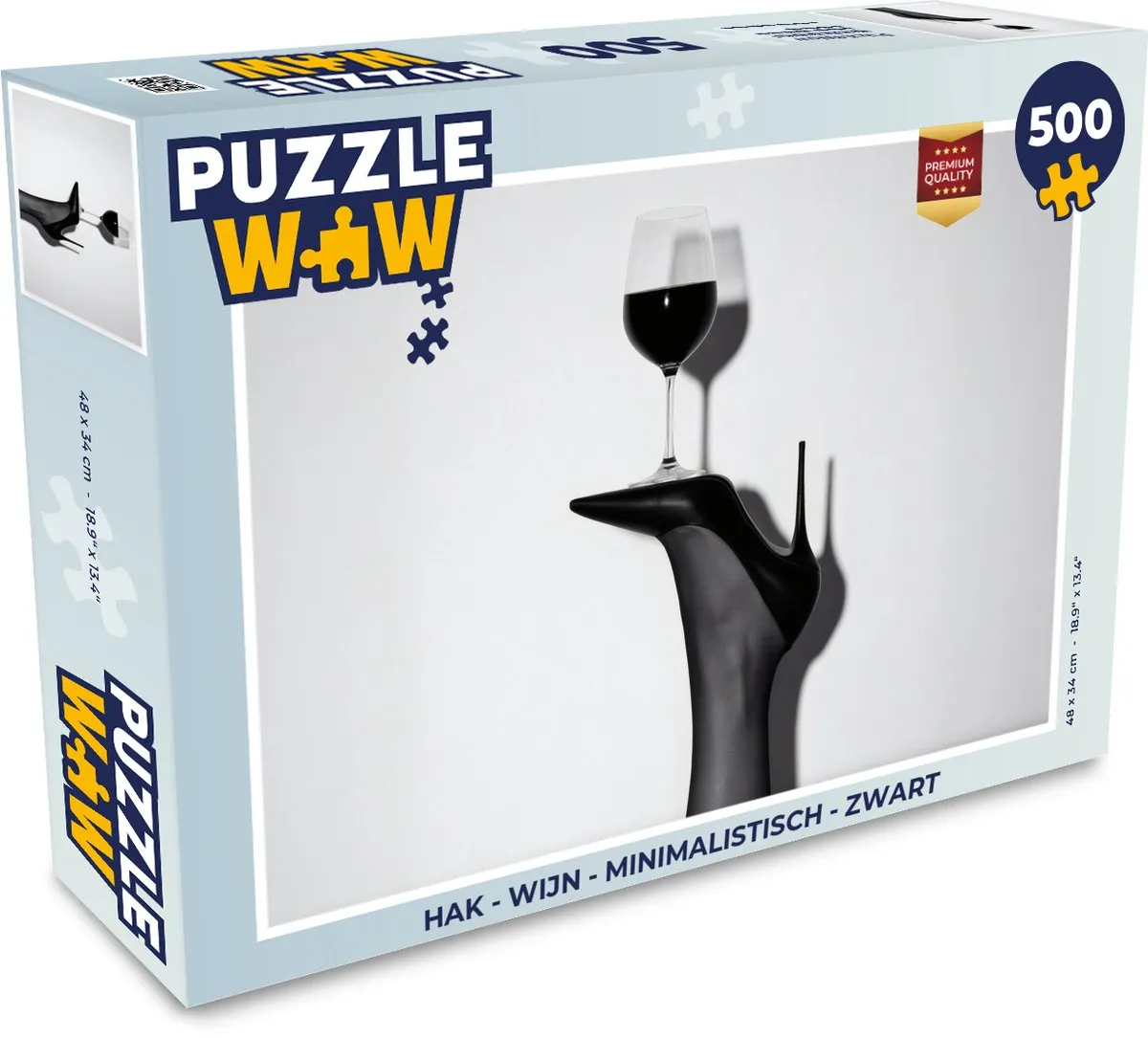 PuzzleWow Hak Legpuzzel 500 Stuks - Zwart