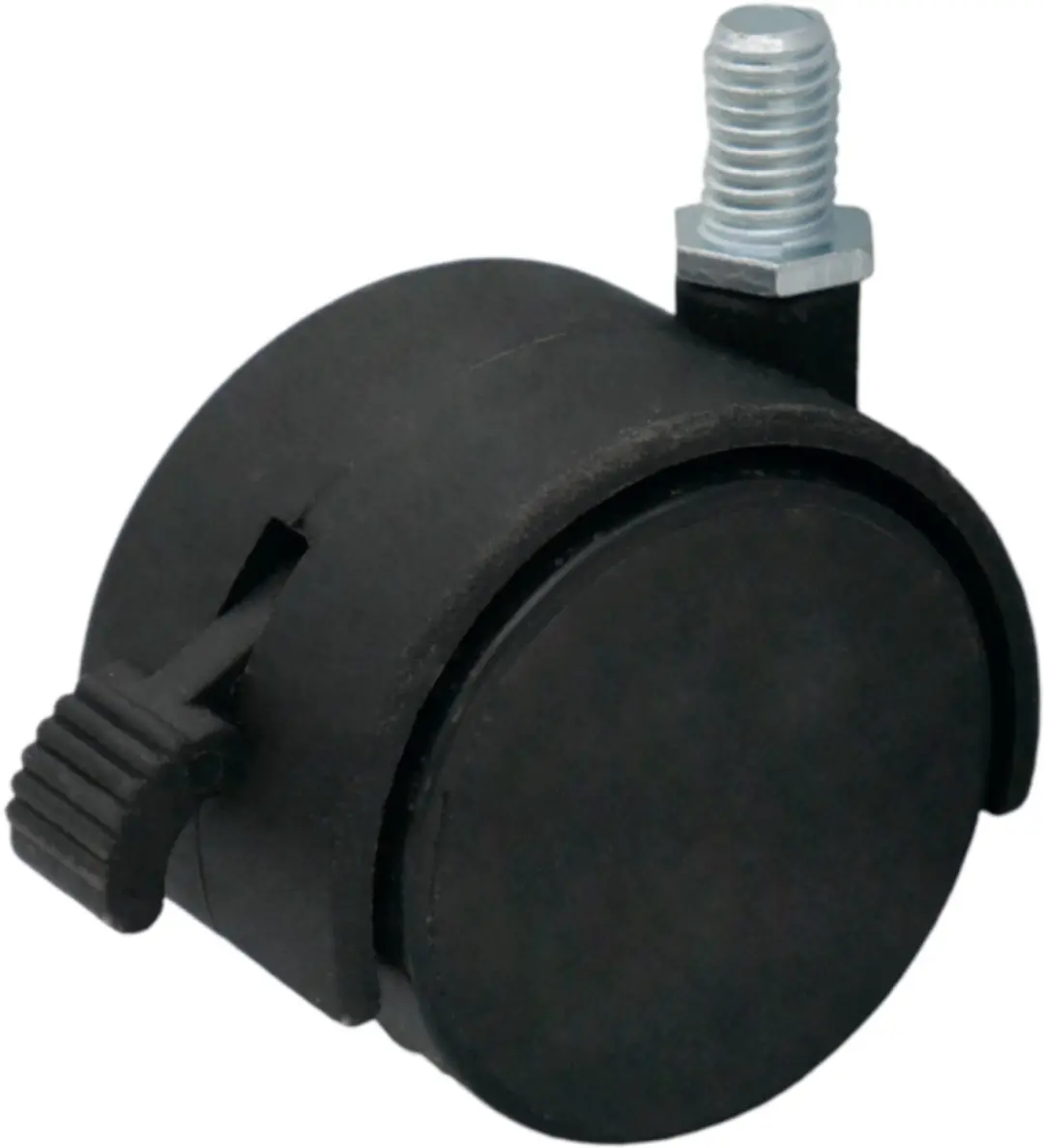 DOMINO Möbelrolle 50mm met Bremse kunststof zwart