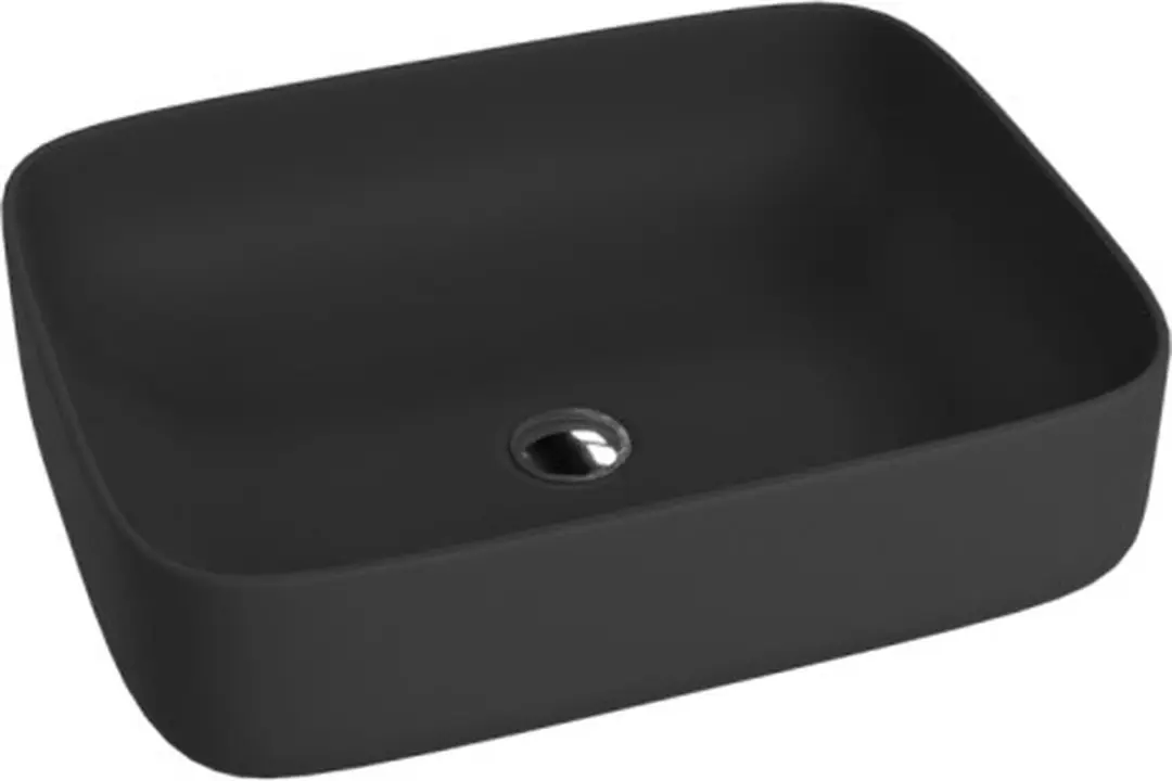 Domino LAVITA opbouw wastafel Galera zwart mat opbouw wastafel rechthoekig wasta