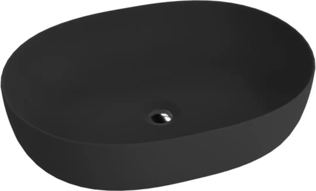 Domino LAVITA opbouw wastafel Blas zwart opbouw wastafel Oval wastafel zonder ov
