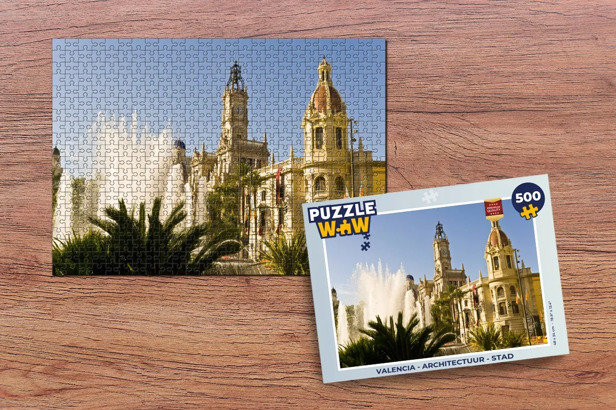 PuzzleWow Valencia Architectuur Legpuzzel 500 Stuks - Multicolor