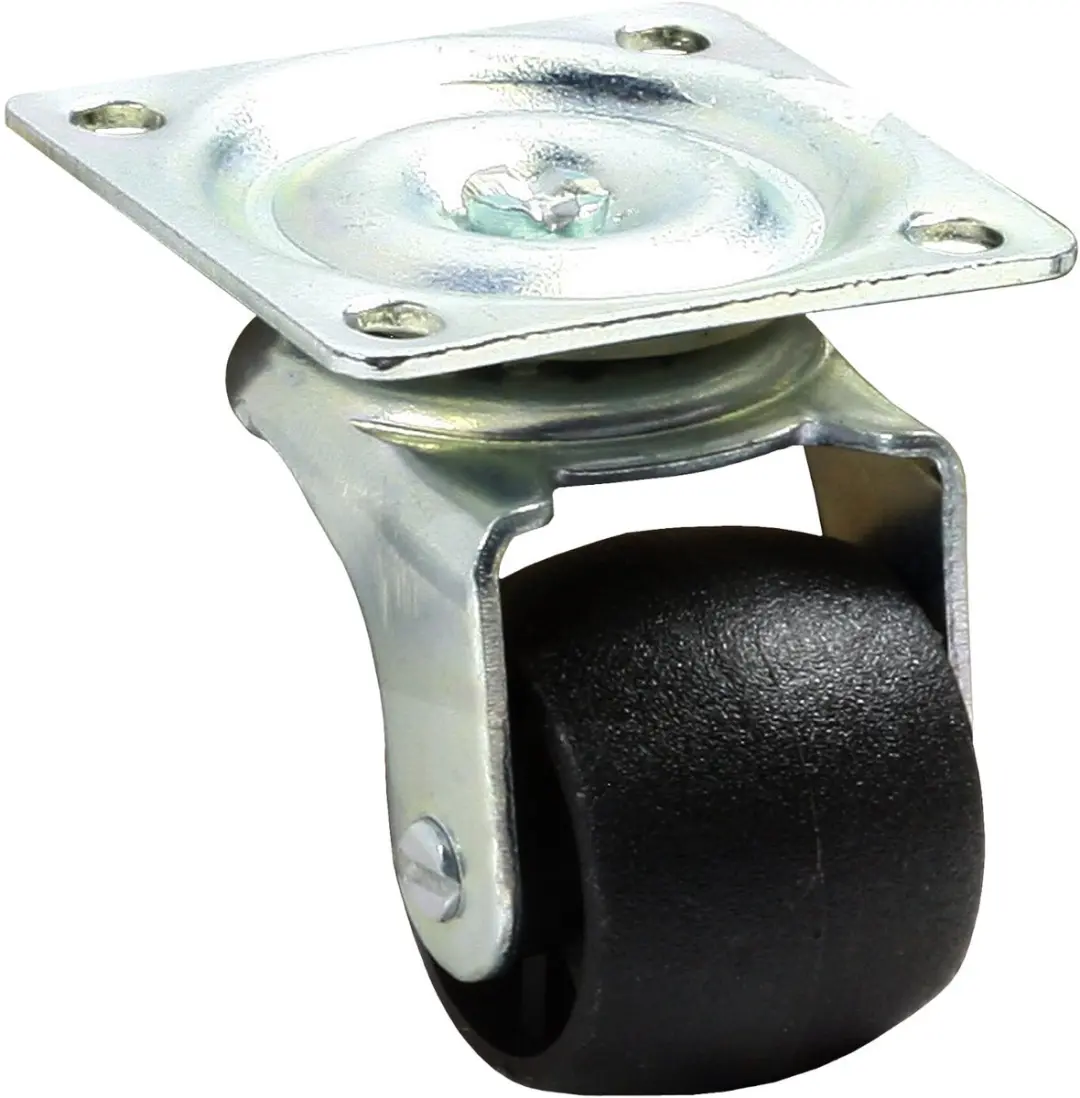 DOMINO Möbelrolle 32mm met Platte kunststof zwart