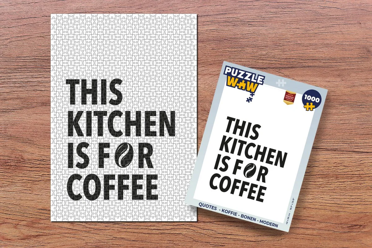 PuzzleWow Quotes Kitchen Legpuzzel 1000 Stuks - Wit