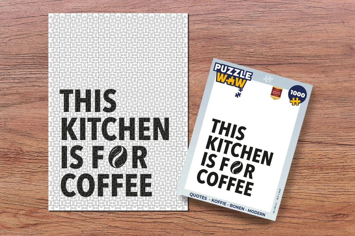 PuzzleWow Quotes Kitchen Legpuzzel 1000 Stuks - Wit