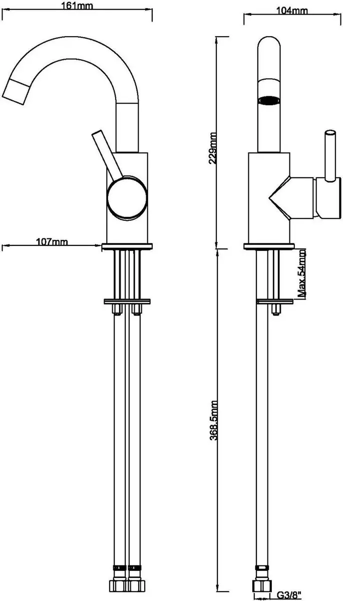 Saqu Classic Wastafelkraan 31202950 - Chroom - afbeelding 4 van 6